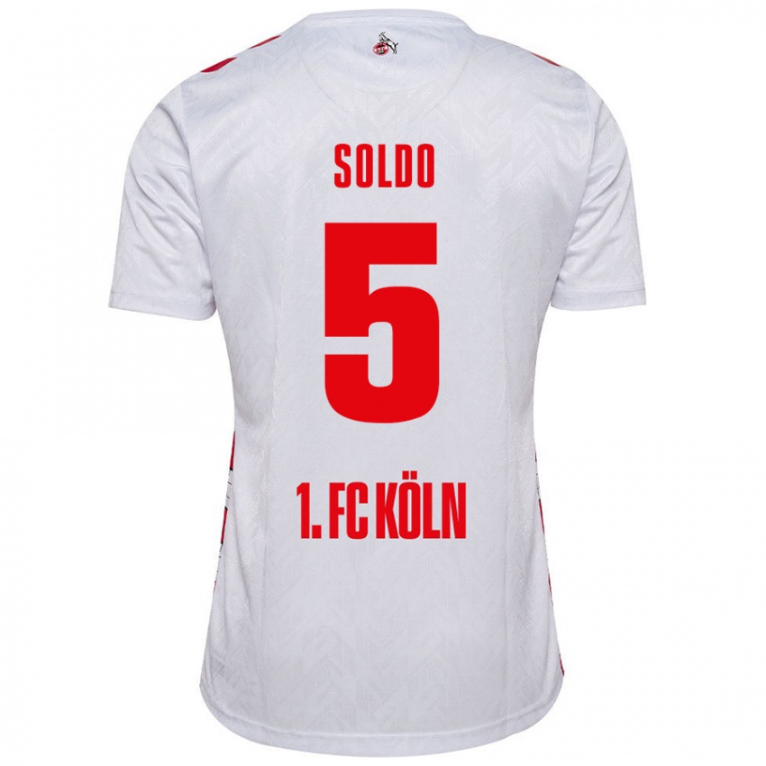 Niño Camiseta Nikola Soldo #5 Blanco Rojo 1ª Equipación 2024/25 La Camisa Perú