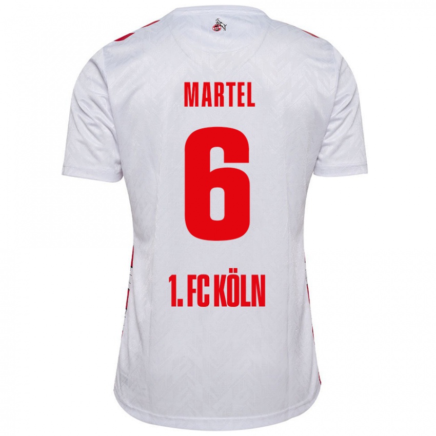 Niño Camiseta Eric Martel #6 Blanco Rojo 1ª Equipación 2024/25 La Camisa Perú