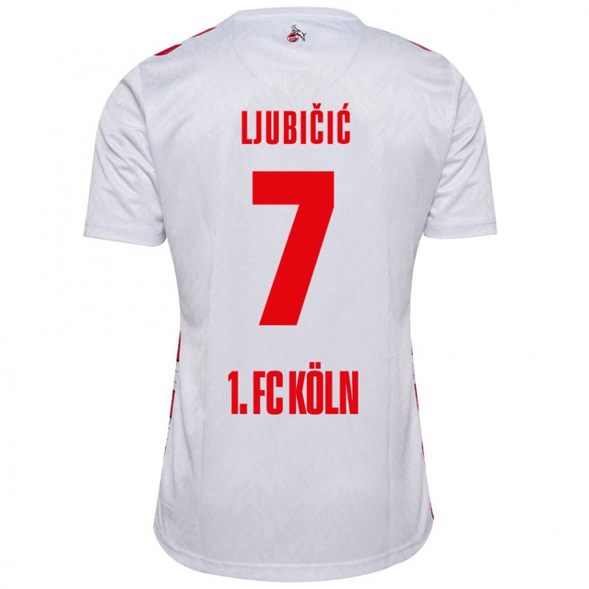 Niño Camiseta Dejan Ljubicic #7 Blanco Rojo 1ª Equipación 2024/25 La Camisa Perú