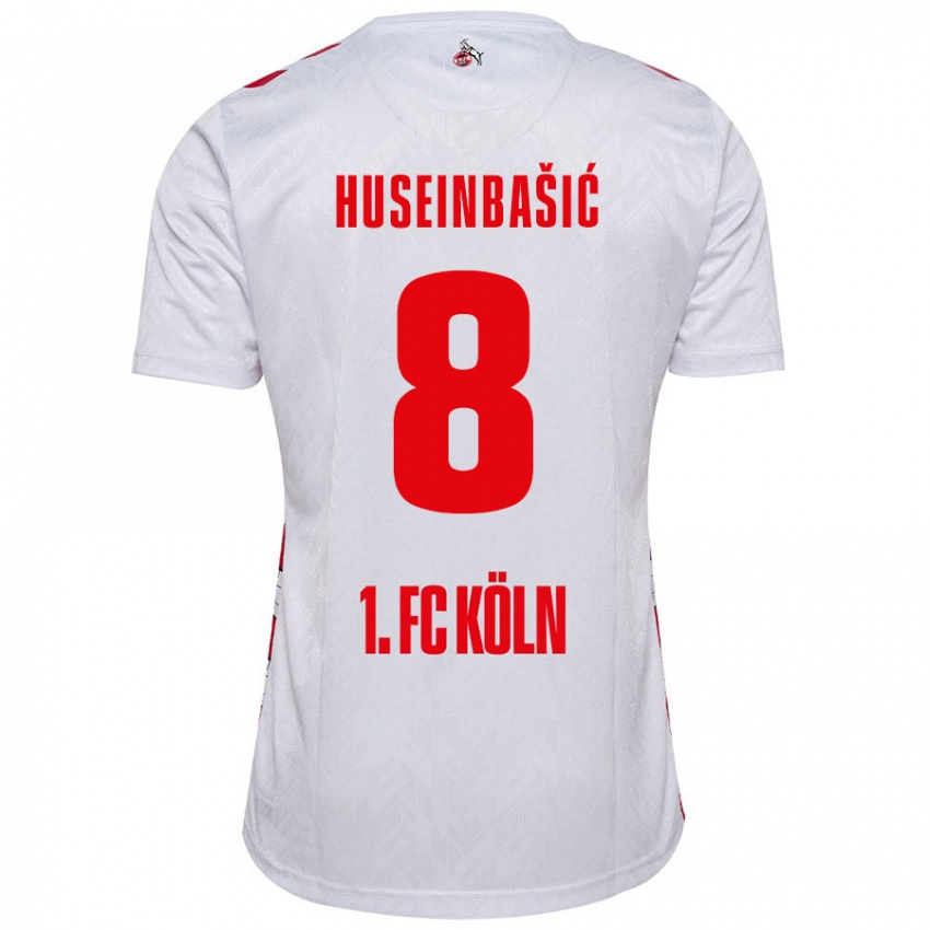 Niño Camiseta Denis Huseinbasic #8 Blanco Rojo 1ª Equipación 2024/25 La Camisa Perú