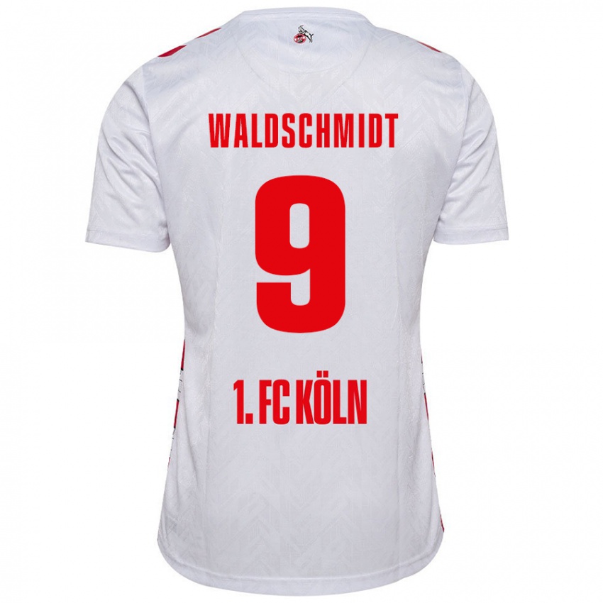 Niño Camiseta Luca Waldschmidt #9 Blanco Rojo 1ª Equipación 2024/25 La Camisa Perú