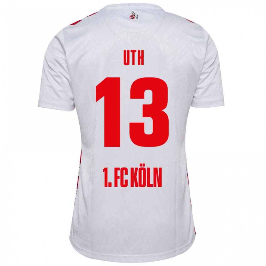 Niño Camiseta Mark Uth #13 Blanco Rojo 1ª Equipación 2024/25 La Camisa Perú