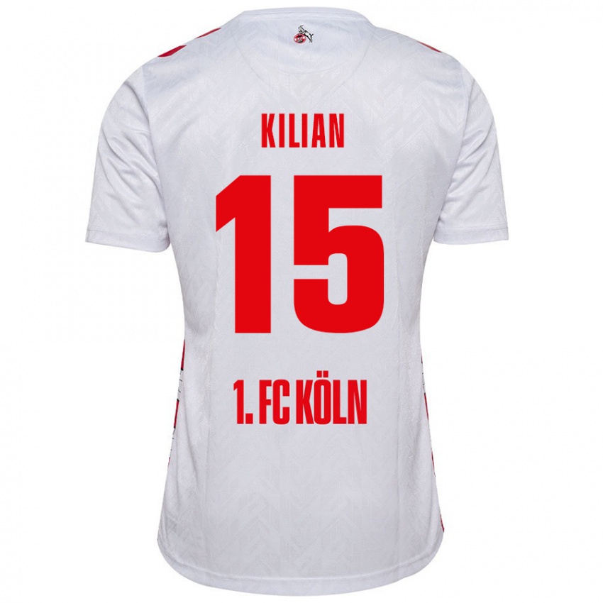 Niño Camiseta Luca Kilian #15 Blanco Rojo 1ª Equipación 2024/25 La Camisa Perú