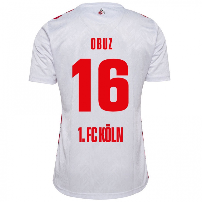 Niño Camiseta Marvin Obuz #16 Blanco Rojo 1ª Equipación 2024/25 La Camisa Perú