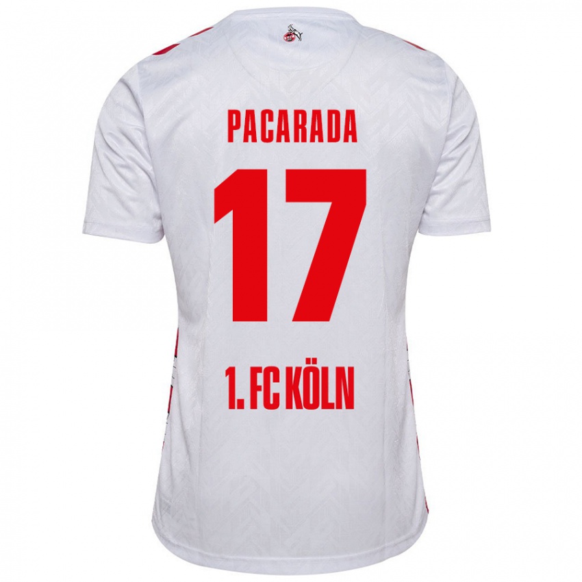 Niño Camiseta Leart Paçarada #17 Blanco Rojo 1ª Equipación 2024/25 La Camisa Perú