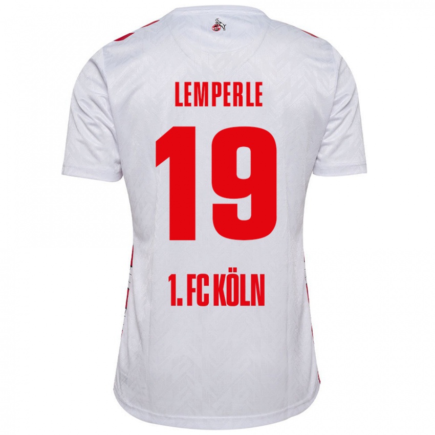 Niño Camiseta Tim Lemperle #19 Blanco Rojo 1ª Equipación 2024/25 La Camisa Perú