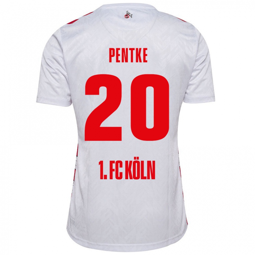 Niño Camiseta Philipp Pentke #20 Blanco Rojo 1ª Equipación 2024/25 La Camisa Perú