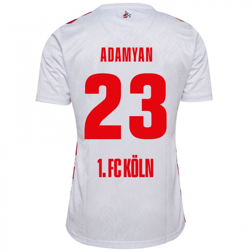 Niño Camiseta Sargis Adamyan #23 Blanco Rojo 1ª Equipación 2024/25 La Camisa Perú