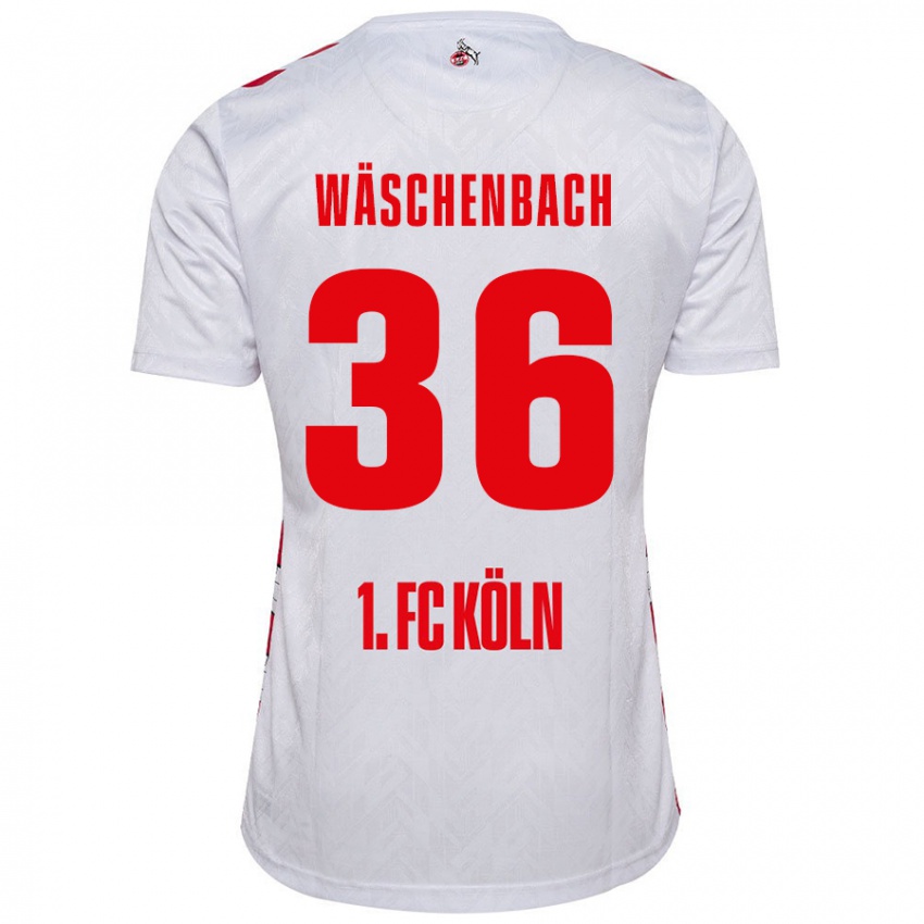 Niño Camiseta Meiko Wäschenbach #36 Blanco Rojo 1ª Equipación 2024/25 La Camisa Perú