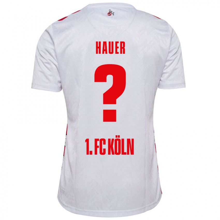 Niño Camiseta Luis Hauer #0 Blanco Rojo 1ª Equipación 2024/25 La Camisa Perú