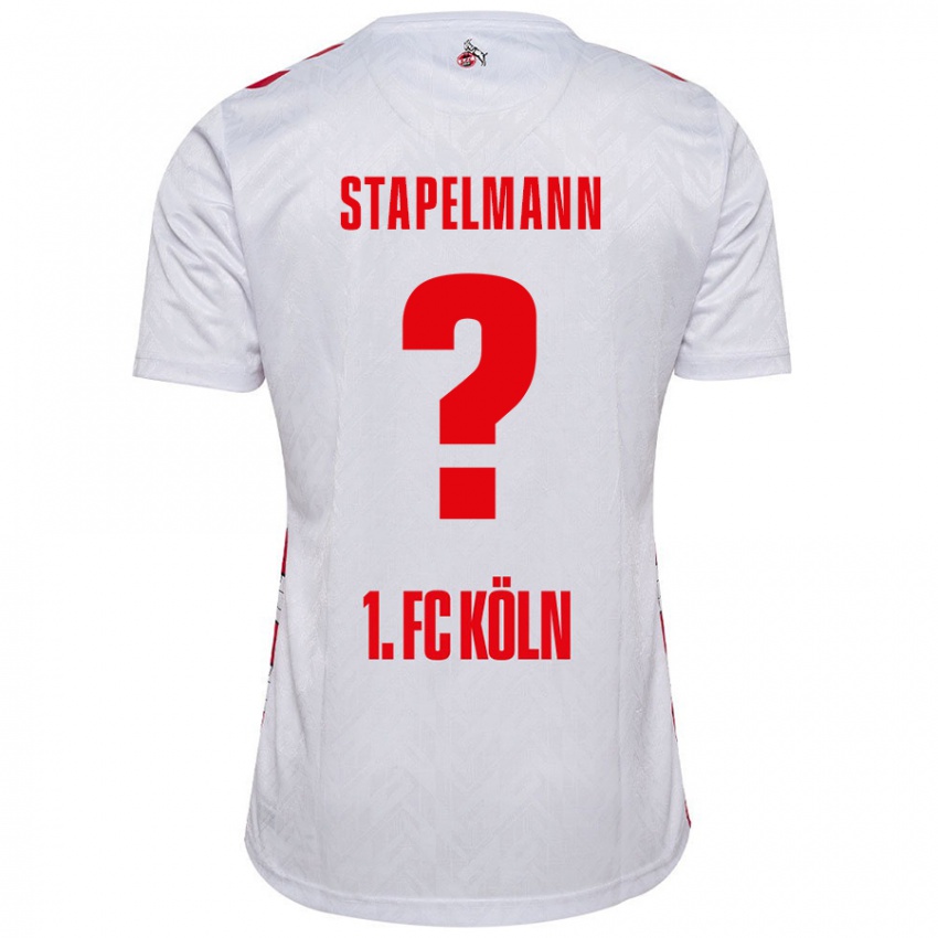 Niño Camiseta Luis Stapelmann #0 Blanco Rojo 1ª Equipación 2024/25 La Camisa Perú