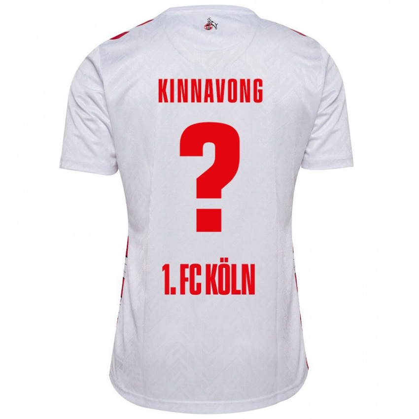 Niño Camiseta Jordan Kinnavong #0 Blanco Rojo 1ª Equipación 2024/25 La Camisa Perú