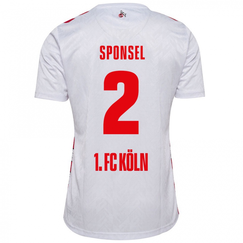 Niño Camiseta Meiko Sponsel #2 Blanco Rojo 1ª Equipación 2024/25 La Camisa Perú