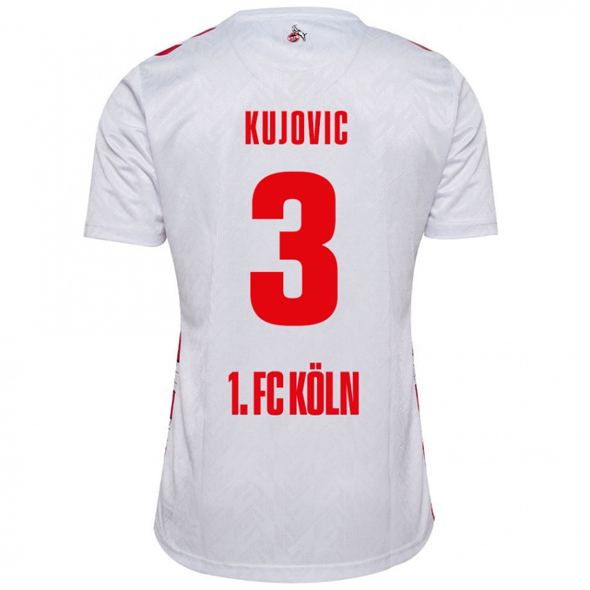 Niño Camiseta Emin Kujovic #3 Blanco Rojo 1ª Equipación 2024/25 La Camisa Perú