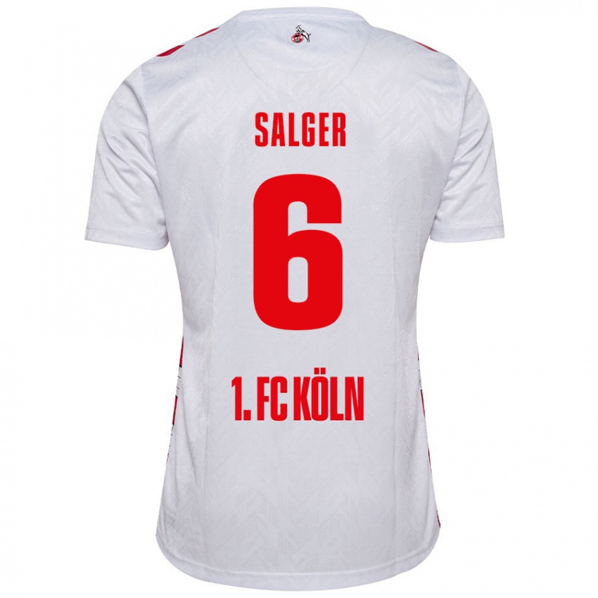 Niño Camiseta Stephan Salger #6 Blanco Rojo 1ª Equipación 2024/25 La Camisa Perú