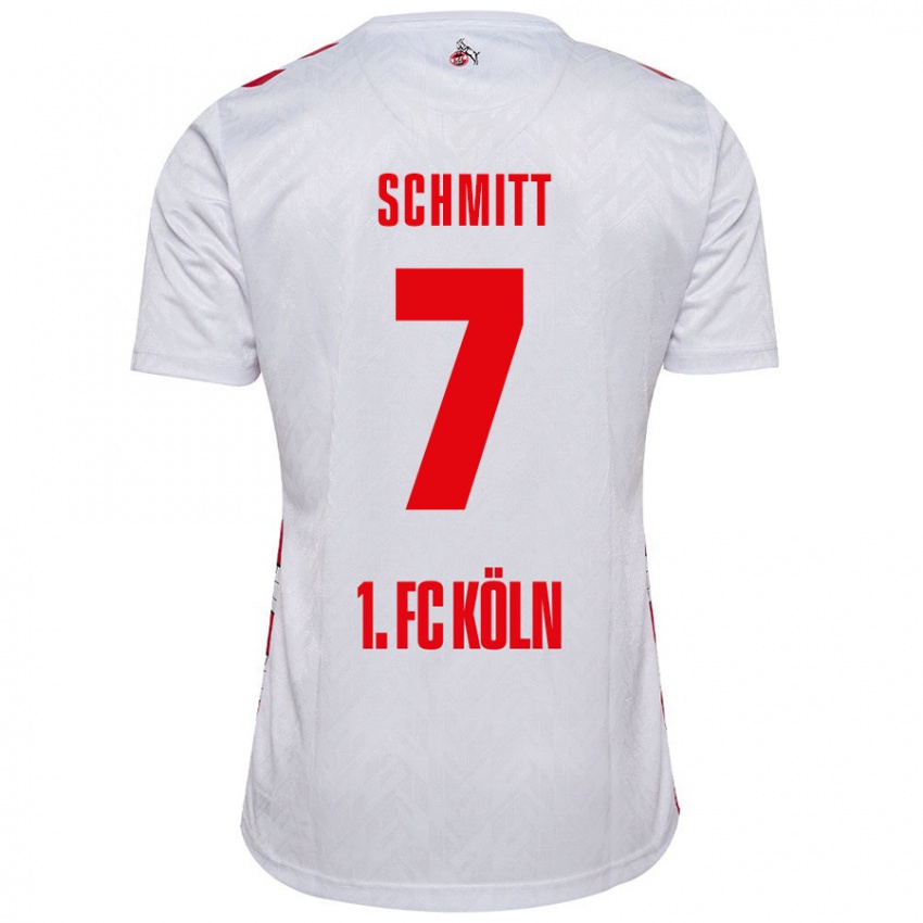 Niño Camiseta Oliver Schmitt #7 Blanco Rojo 1ª Equipación 2024/25 La Camisa Perú