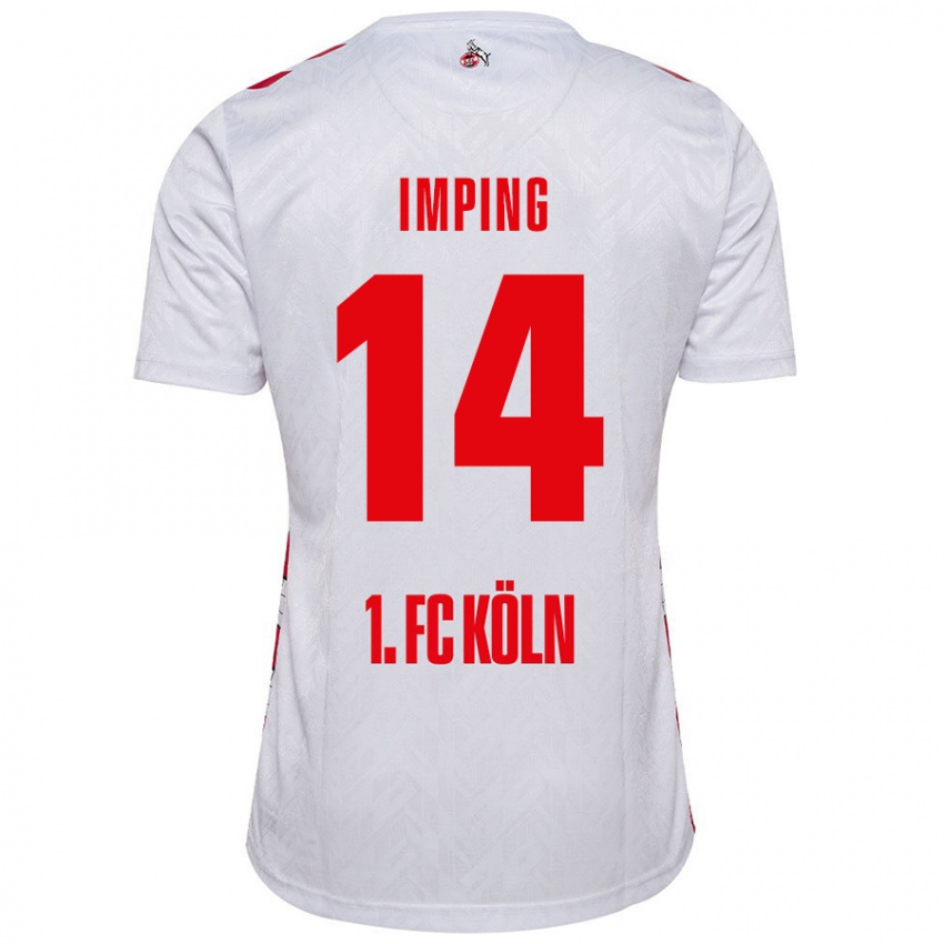 Niño Camiseta Carlotta Imping #14 Blanco Rojo 1ª Equipación 2024/25 La Camisa Perú