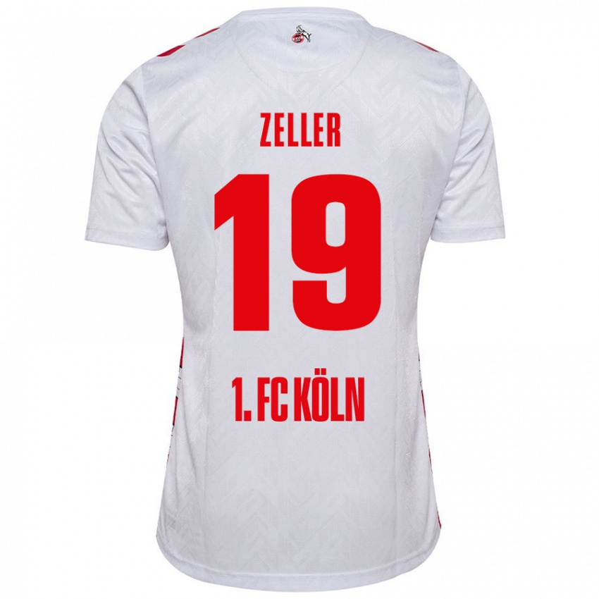 Niño Camiseta Dóra Zeller #19 Blanco Rojo 1ª Equipación 2024/25 La Camisa Perú