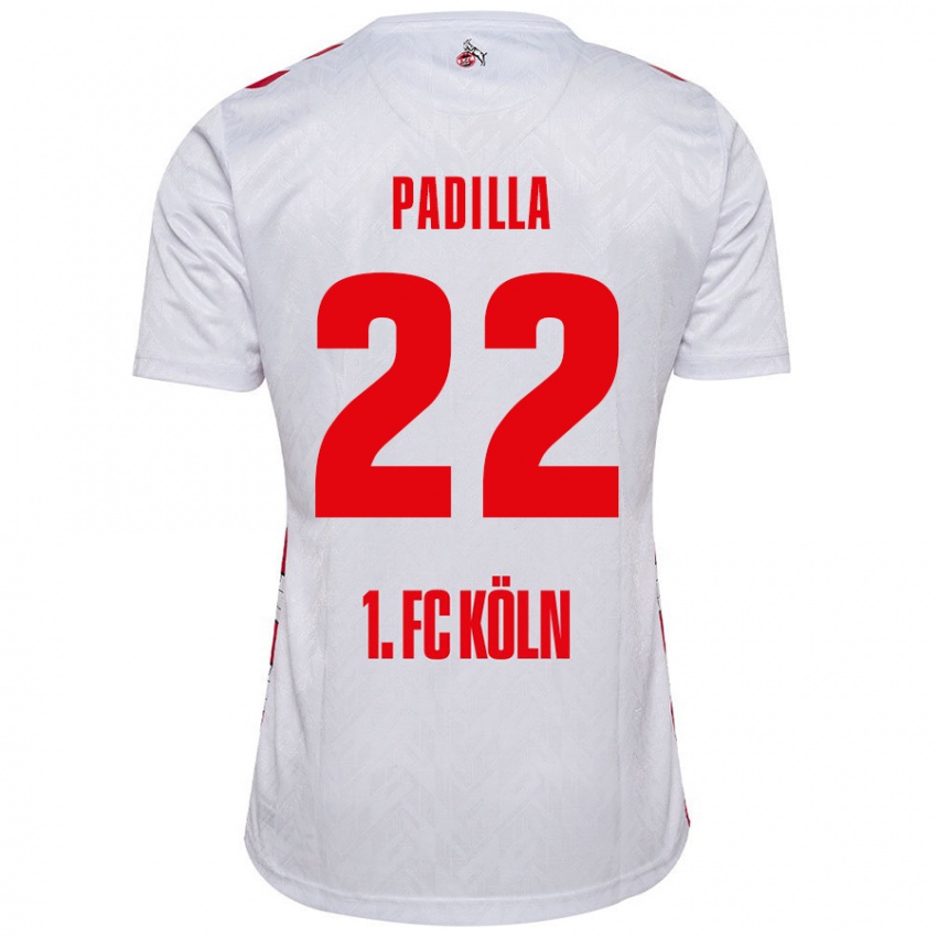 Niño Camiseta Natalia Padilla #22 Blanco Rojo 1ª Equipación 2024/25 La Camisa Perú