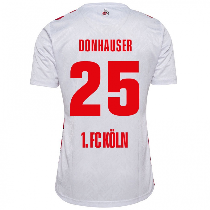 Niño Camiseta Laura Donhauser #25 Blanco Rojo 1ª Equipación 2024/25 La Camisa Perú