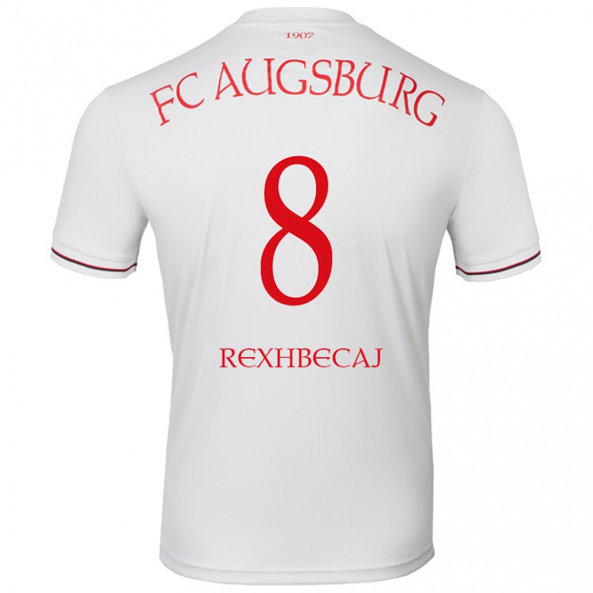 Niño Camiseta Elvis Rexhbecaj #8 Blanco 1ª Equipación 2024/25 La Camisa Perú