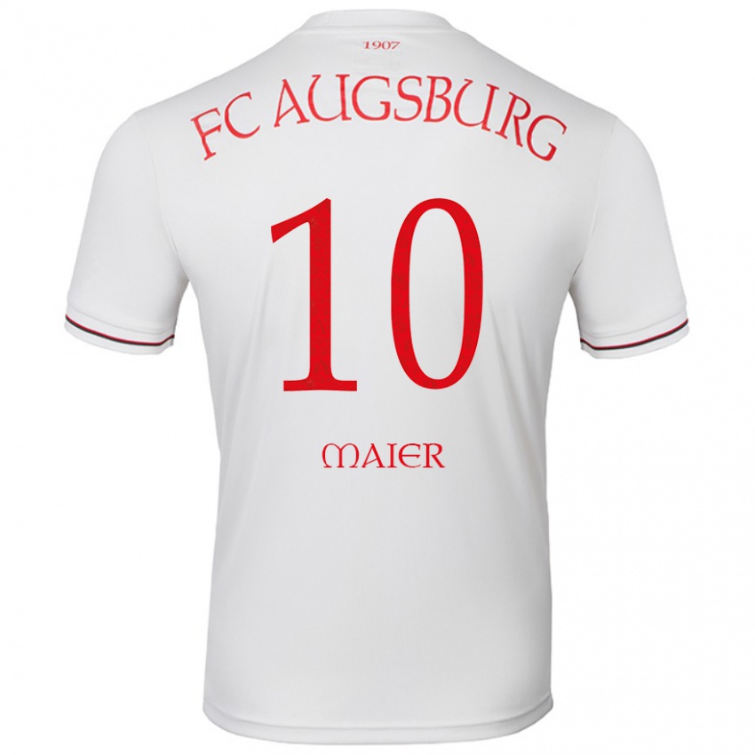 Niño Camiseta Arne Maier #10 Blanco 1ª Equipación 2024/25 La Camisa Perú