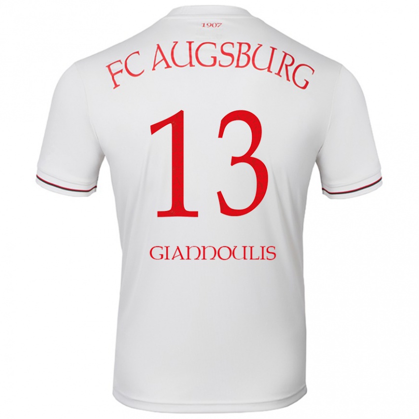 Niño Camiseta Dimitrios Giannoulis #13 Blanco 1ª Equipación 2024/25 La Camisa Perú