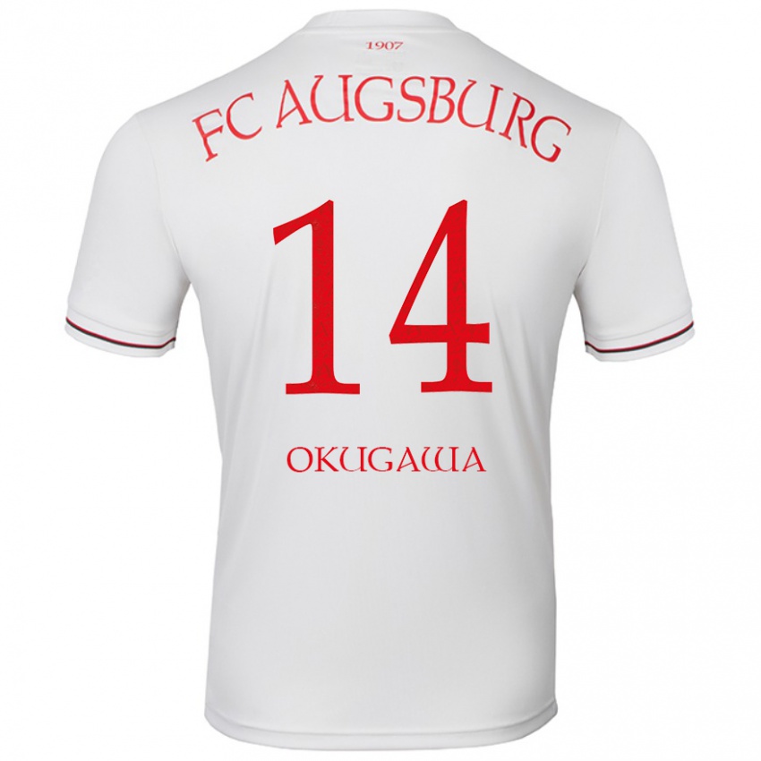 Niño Camiseta Masaya Okugawa #14 Blanco 1ª Equipación 2024/25 La Camisa Perú