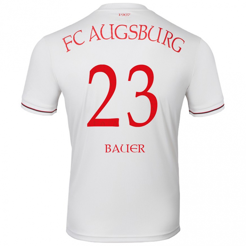 Niño Camiseta Maximilian Bauer #23 Blanco 1ª Equipación 2024/25 La Camisa Perú