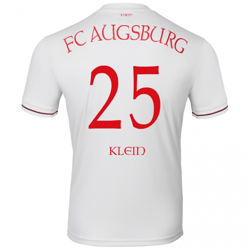 Niño Camiseta Daniel Klein #25 Blanco 1ª Equipación 2024/25 La Camisa Perú