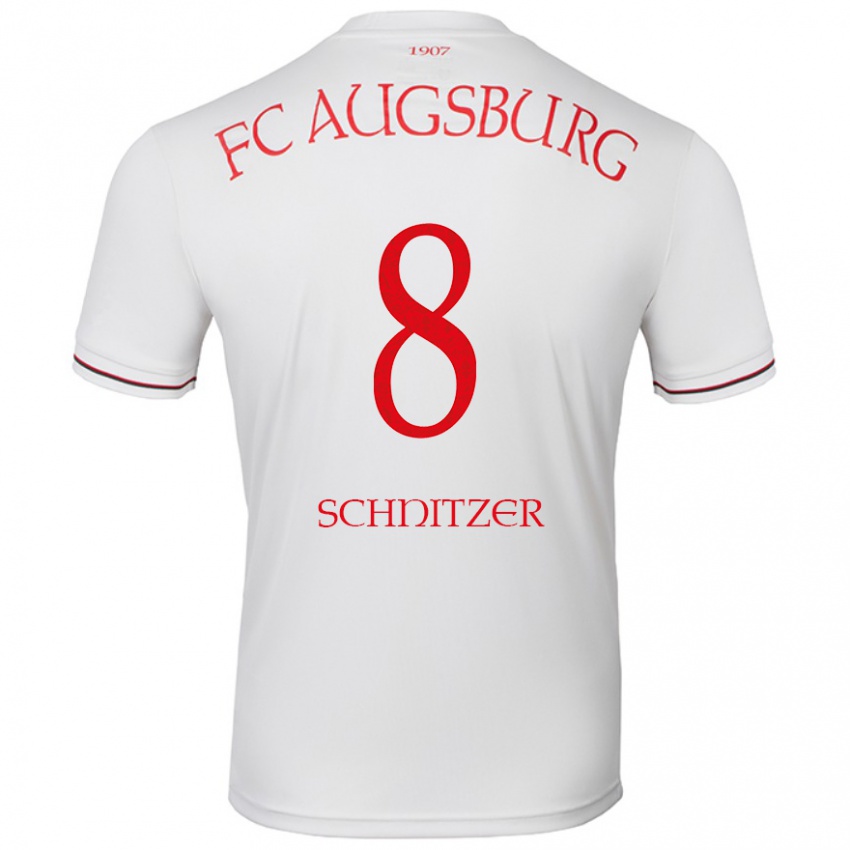 Niño Camiseta Tim Schnitzer #8 Blanco 1ª Equipación 2024/25 La Camisa Perú