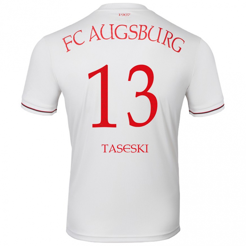 Niño Camiseta Kristijan Taseski #13 Blanco 1ª Equipación 2024/25 La Camisa Perú