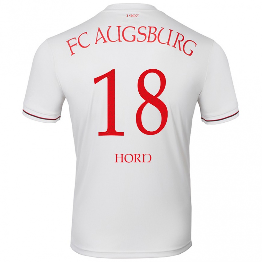 Niño Camiseta Tobias Horn #18 Blanco 1ª Equipación 2024/25 La Camisa Perú