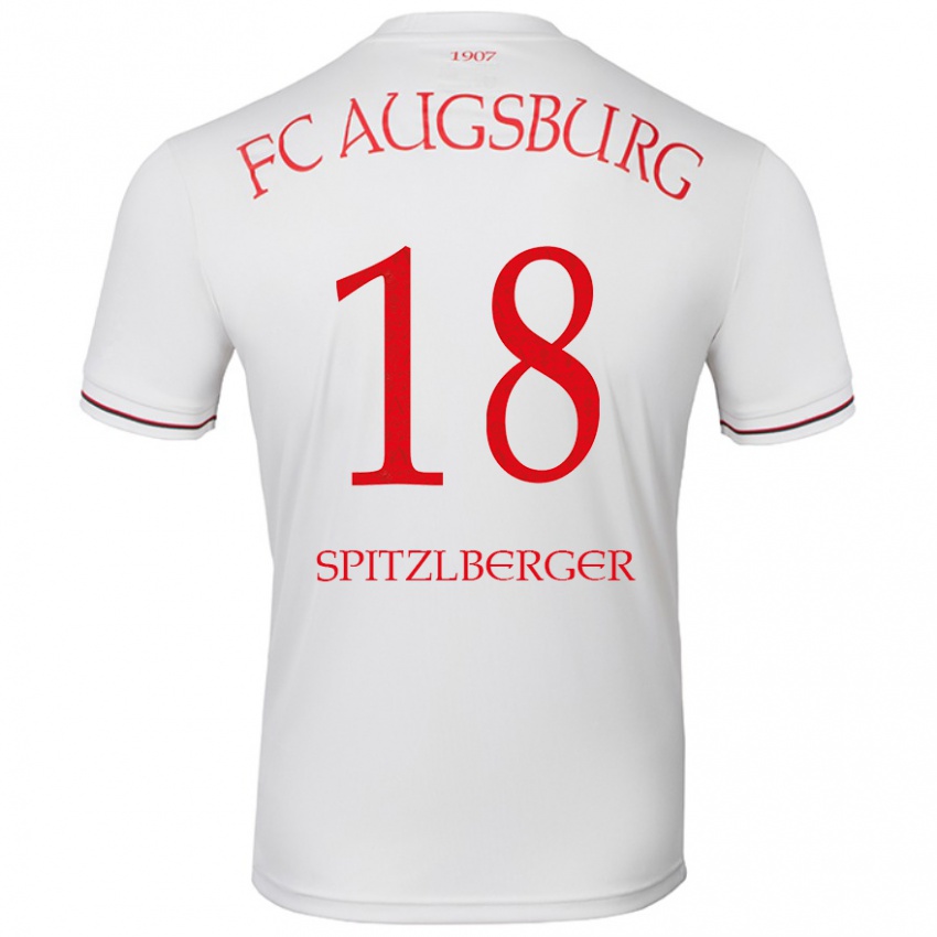 Niño Camiseta Jordan Spitzlberger #18 Blanco 1ª Equipación 2024/25 La Camisa Perú