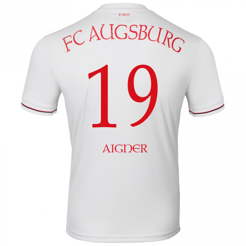 Niño Camiseta Lukas Aigner #19 Blanco 1ª Equipación 2024/25 La Camisa Perú