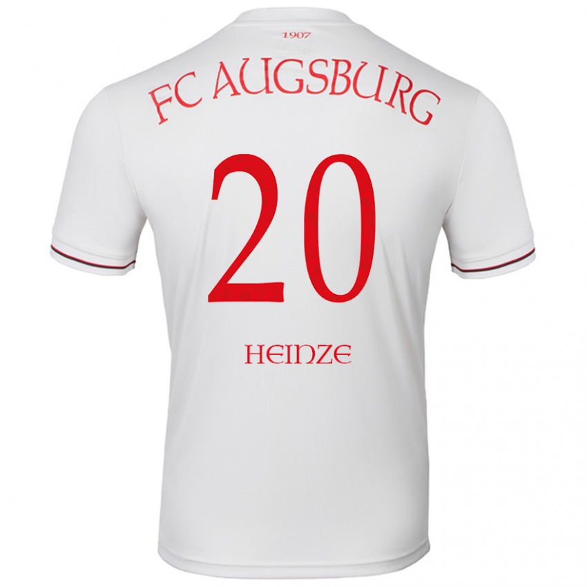 Niño Camiseta Fynn Heinze #20 Blanco 1ª Equipación 2024/25 La Camisa Perú