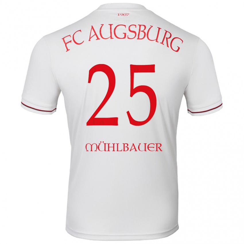 Niño Camiseta Simon Mühlbauer #25 Blanco 1ª Equipación 2024/25 La Camisa Perú