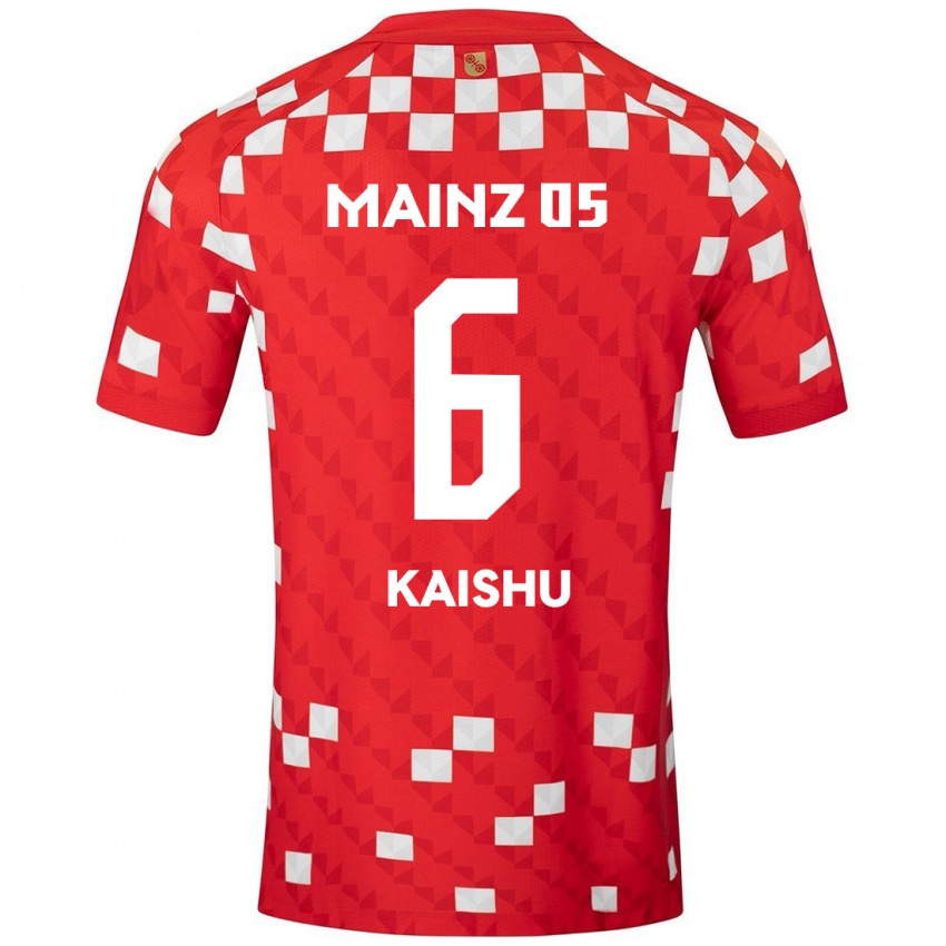 Niño Camiseta Kaishu Sano #6 Blanco Rojo 1ª Equipación 2024/25 La Camisa Perú