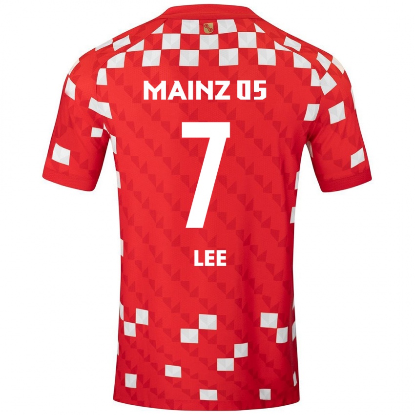 Niño Camiseta Jae-Sung Lee #7 Blanco Rojo 1ª Equipación 2024/25 La Camisa Perú