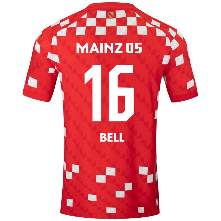 Niño Camiseta Stefan Bell #16 Blanco Rojo 1ª Equipación 2024/25 La Camisa Perú