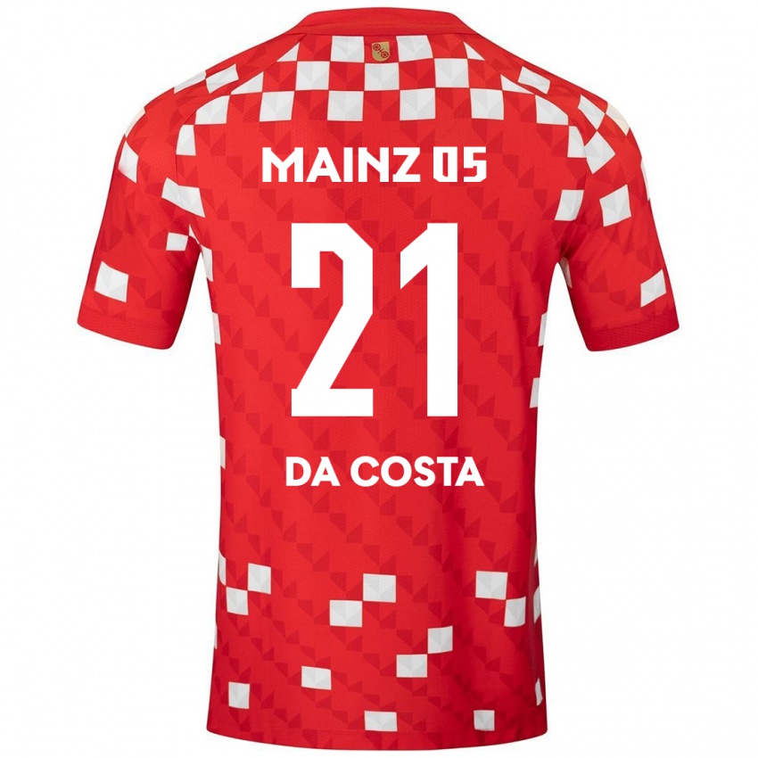 Niño Camiseta Danny Da Costa #21 Blanco Rojo 1ª Equipación 2024/25 La Camisa Perú