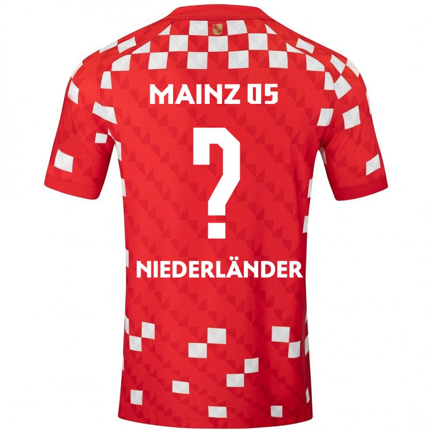 Niño Camiseta Lennart Niederländer #0 Blanco Rojo 1ª Equipación 2024/25 La Camisa Perú