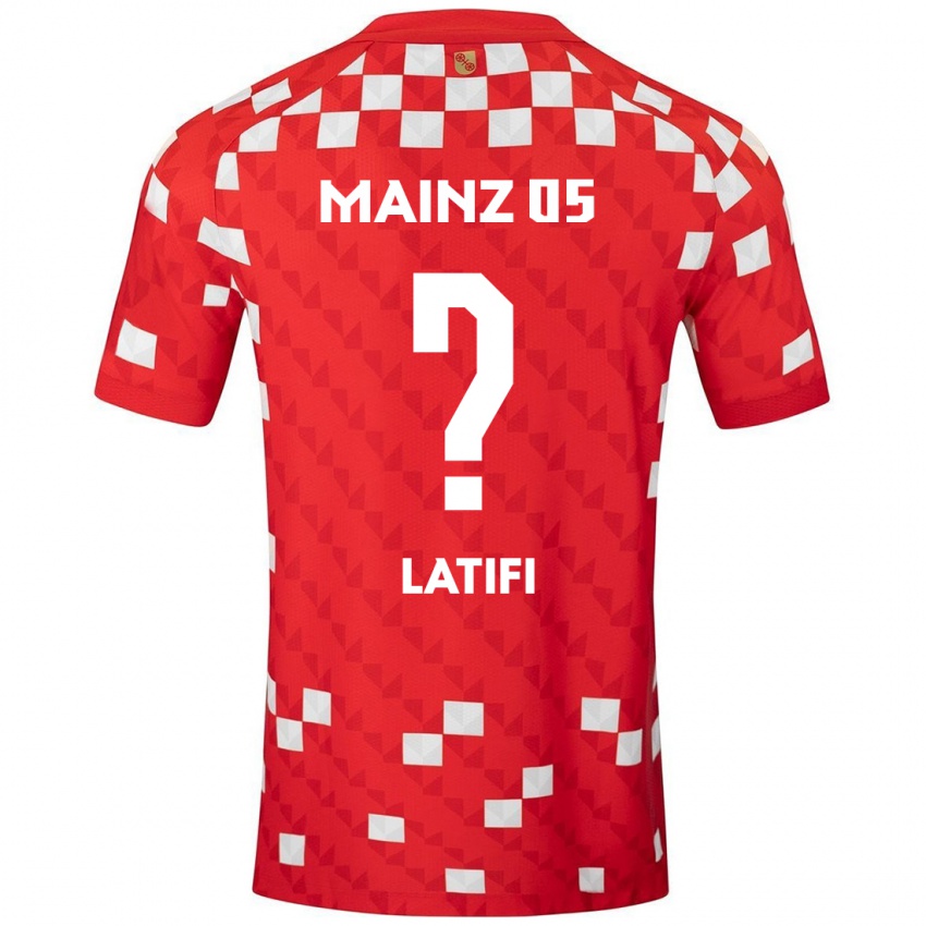 Niño Camiseta Artan Latifi #0 Blanco Rojo 1ª Equipación 2024/25 La Camisa Perú