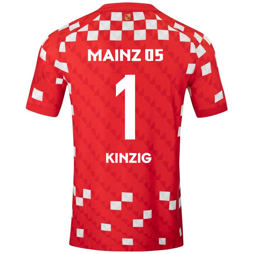 Niño Camiseta Maximilian Kinzig #1 Blanco Rojo 1ª Equipación 2024/25 La Camisa Perú