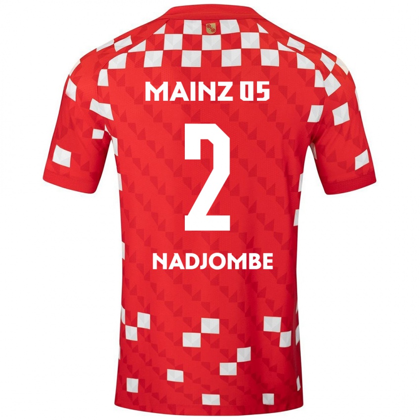 Niño Camiseta Jean-Marie Nadjombe #2 Blanco Rojo 1ª Equipación 2024/25 La Camisa Perú