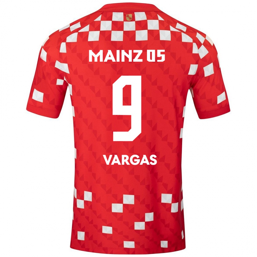 Niño Camiseta Nayrobi Vargas #9 Blanco Rojo 1ª Equipación 2024/25 La Camisa Perú