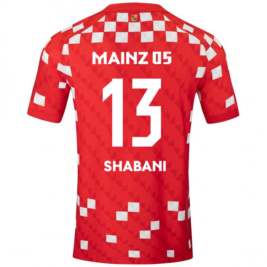 Niño Camiseta Eniss Shabani #13 Blanco Rojo 1ª Equipación 2024/25 La Camisa Perú