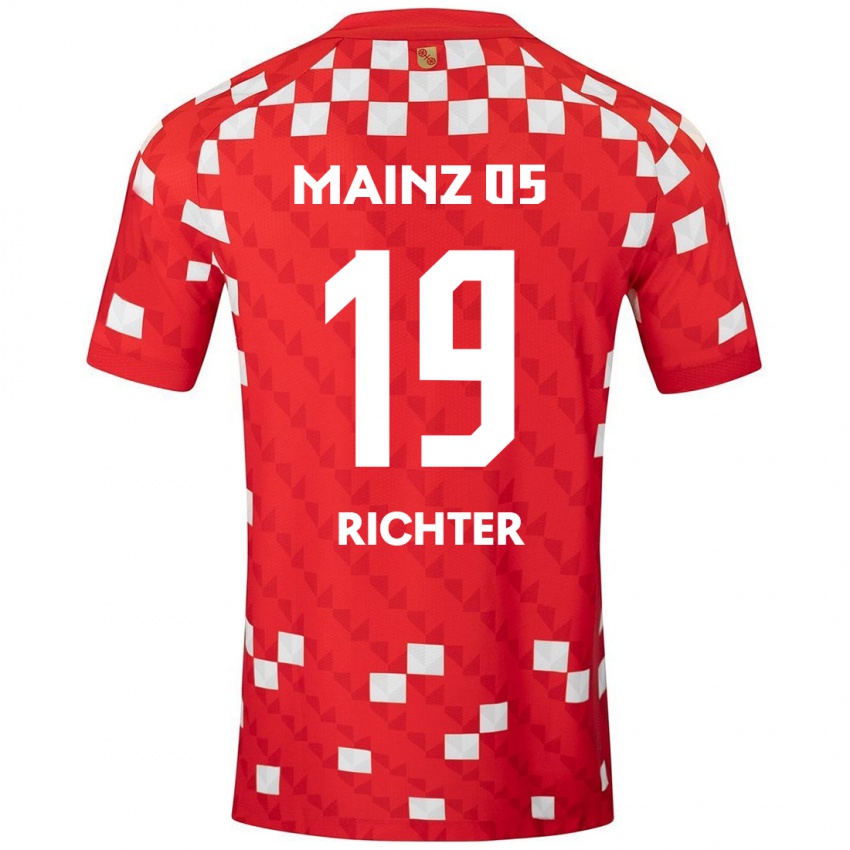 Niño Camiseta Marc Richter #19 Blanco Rojo 1ª Equipación 2024/25 La Camisa Perú