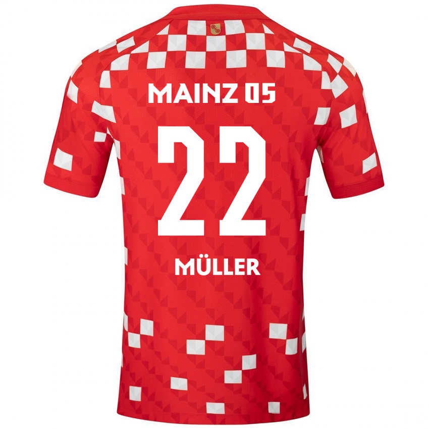 Niño Camiseta Tim Müller #22 Blanco Rojo 1ª Equipación 2024/25 La Camisa Perú