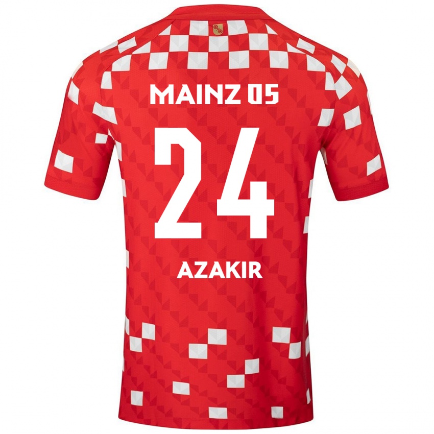 Niño Camiseta Dennis Azakir #24 Blanco Rojo 1ª Equipación 2024/25 La Camisa Perú